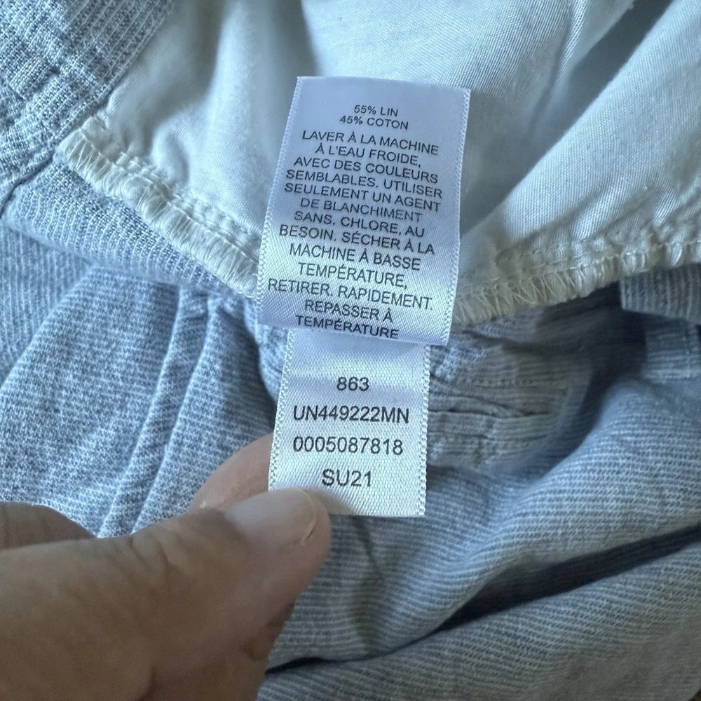 14th & Union Linen Blend Blue Textured Shorts Men's Size 40 Slim Fit Summer